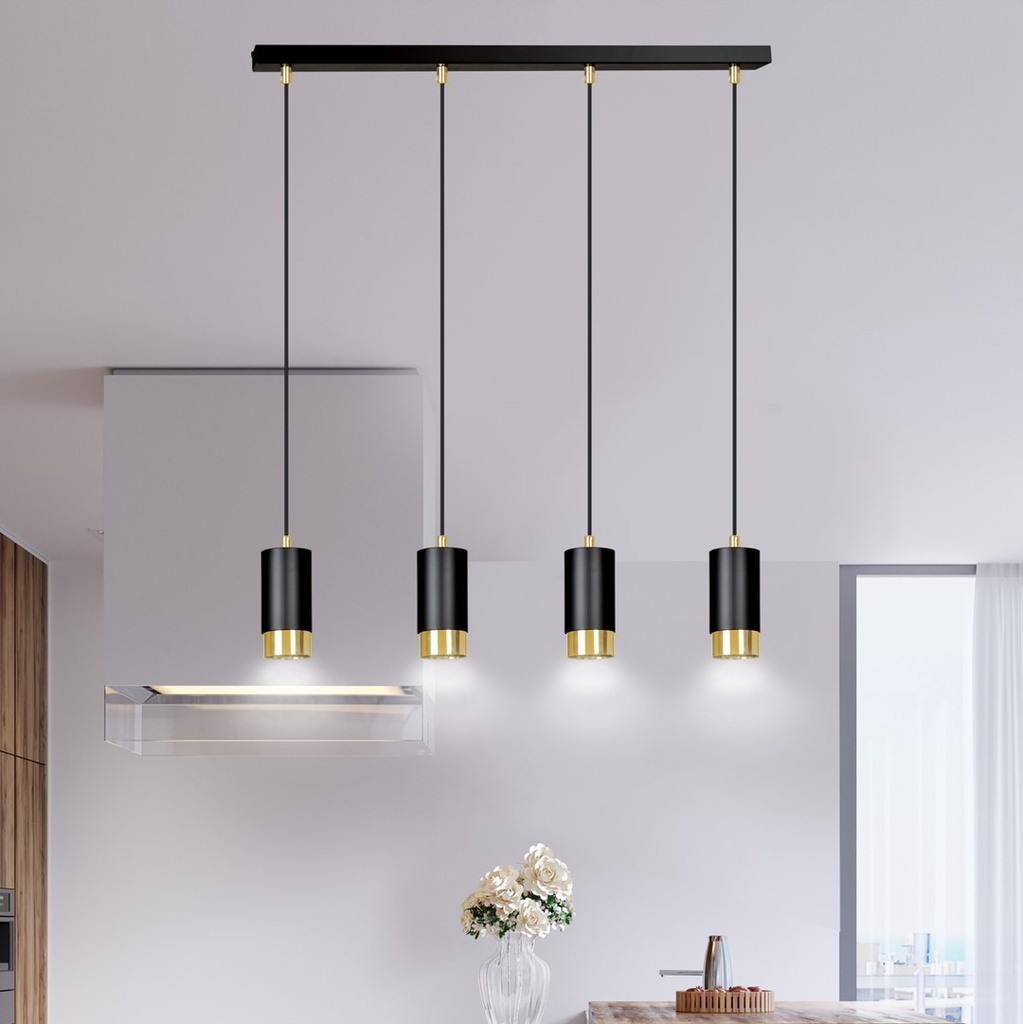 Fumiko 4 pendant lamp – Gold – photo 6