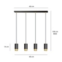 Fumiko 4 pendant lamp – Gold – photo 9