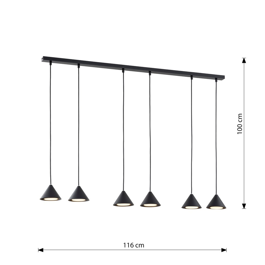 Elit 6 pendant lamp – Black – photo 10