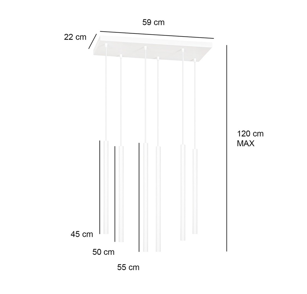 Selter 6 pendant lamp – White – photo 5