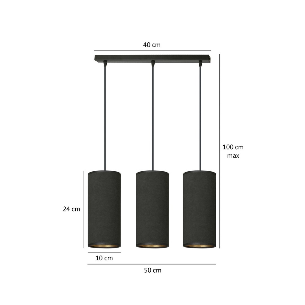 Bente 3 pendant lamp – black – photo 6
