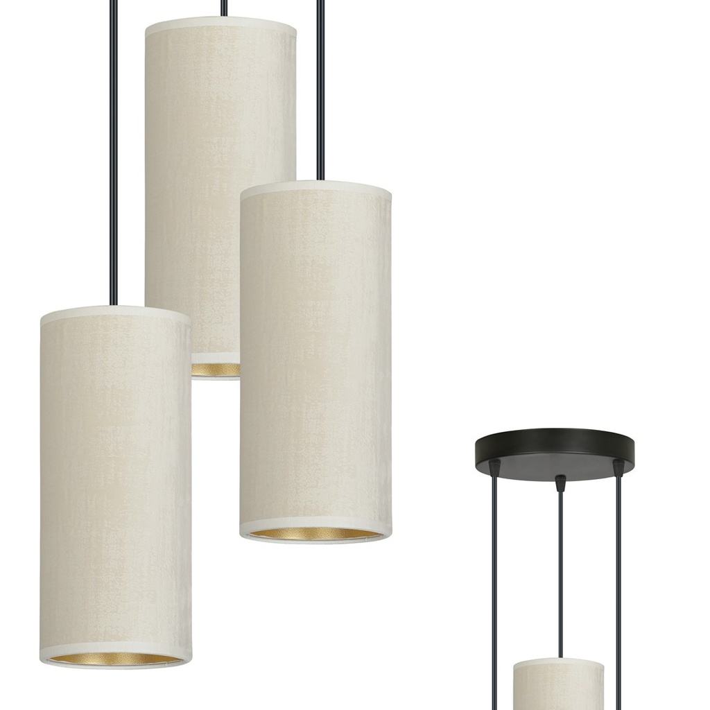 Bente 3 Black Premium Black pendant lamp – white – photo 3