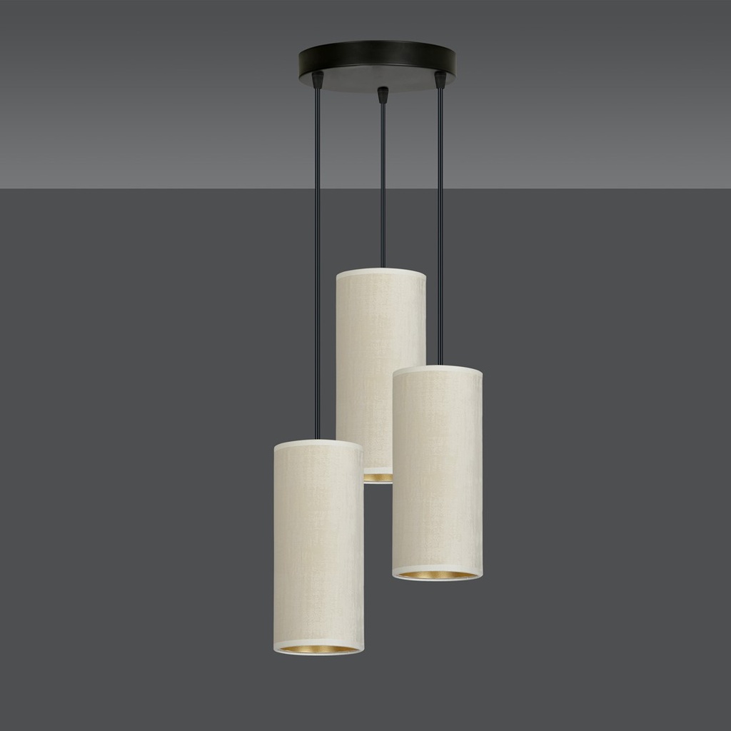 Bente 3 Black Premium Black pendant lamp – white – photo 4