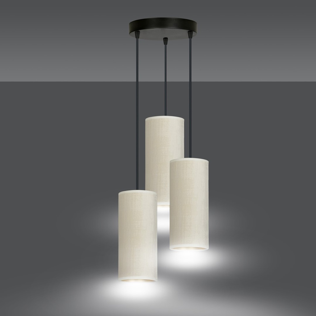Bente 3 Black Premium Black pendant lamp – white – photo 5