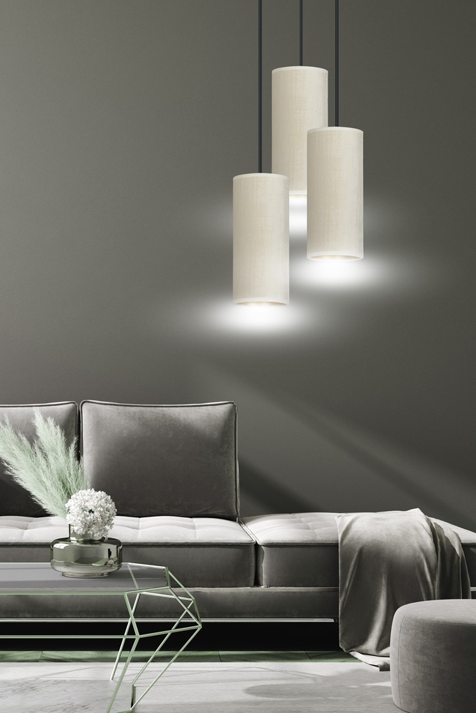 Bente 3 Black Premium Black pendant lamp – white – photo 7