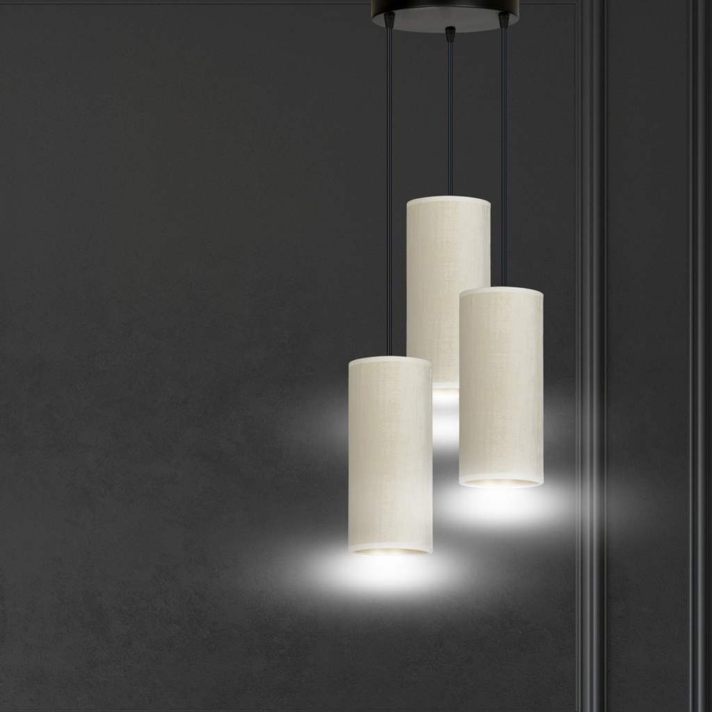 Bente 3 Black Premium Black pendant lamp – white – photo 9