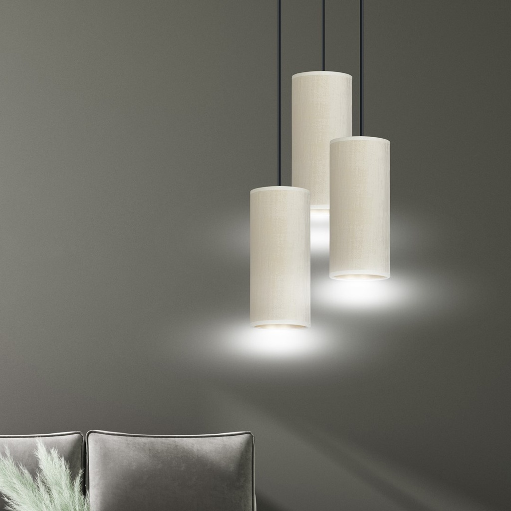 Bente 3 Black Premium Black pendant lamp – white – photo 10