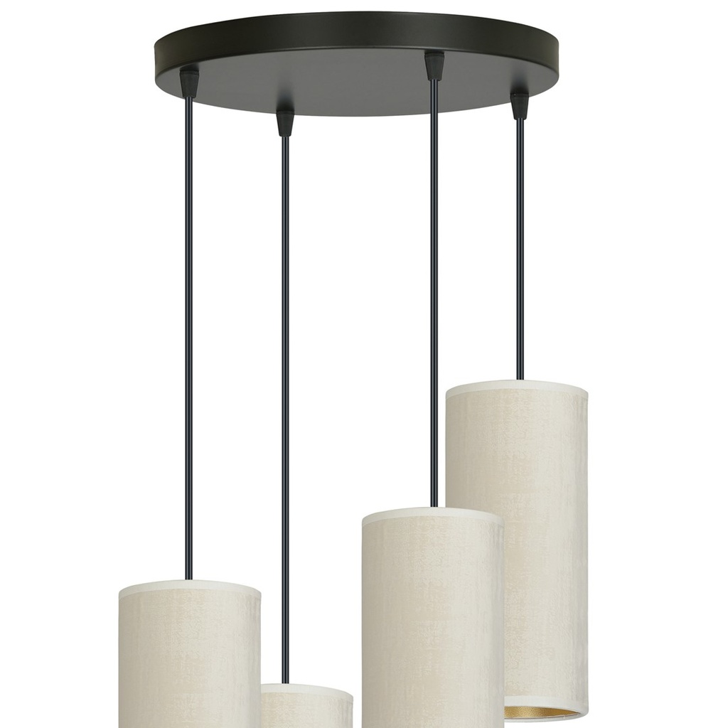 Bente 4 Black Premium Black pendant lamp – white – photo 3