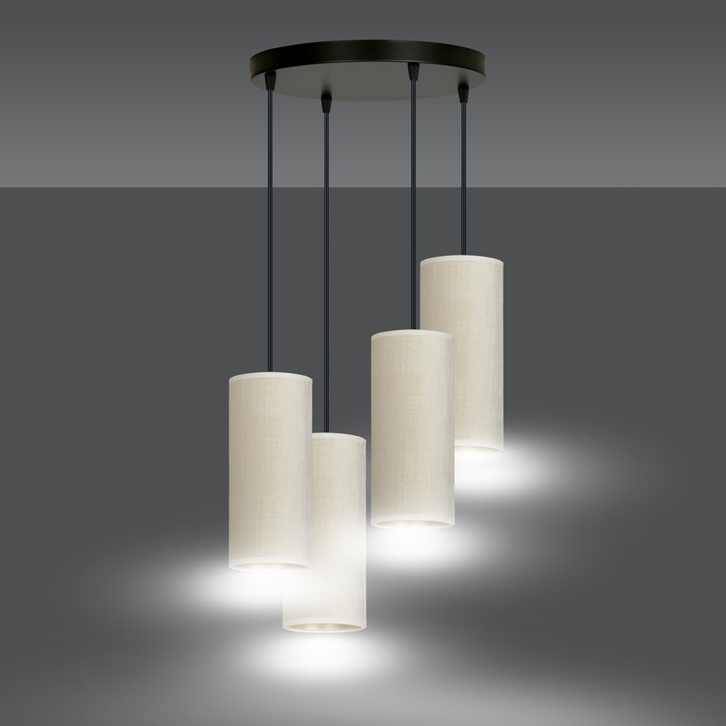 Bente 4 Black Premium Black pendant lamp – white – photo 5