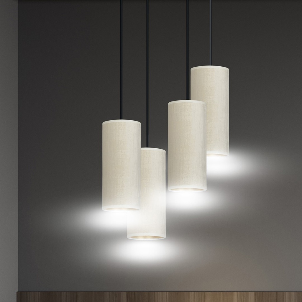 Bente 4 Black Premium Black pendant lamp – white – photo 8