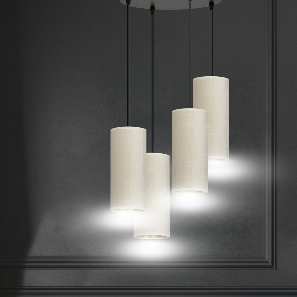 Bente 4 Black Premium Black pendant lamp – white – photo 10