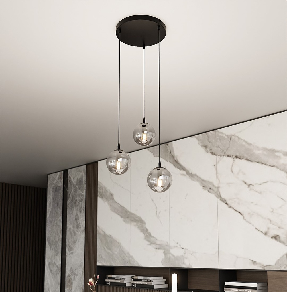 Cosmo 3 Black Premium pendant lamp – graphite – photo 7