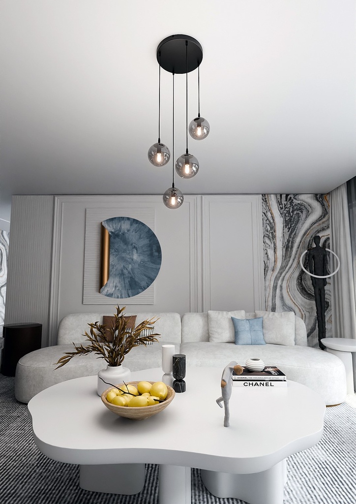 Cosmo 4 Black Premium pendant lamp – graphite – photo 4