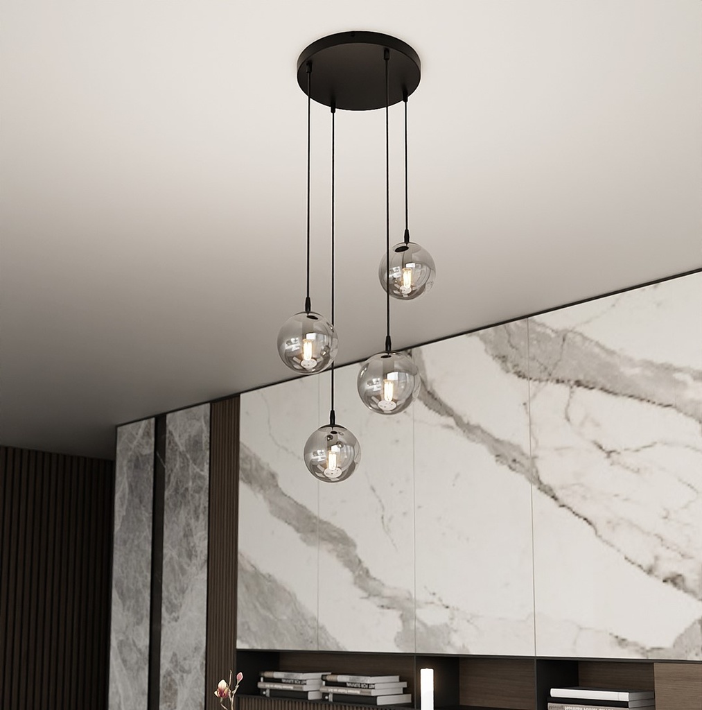 Cosmo 4 Black Premium pendant lamp – graphite – photo 7