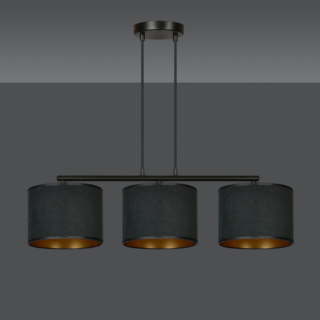 Hilde 3 pendant lamp – black – photo 4
