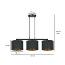 Hilde 3 pendant lamp – black – photo 6