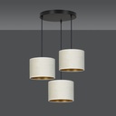 Hilde 3 Black Premium Black pendant lamp – white – photo 4