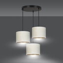 Hilde 3 Black Premium Black pendant lamp – white – photo 5