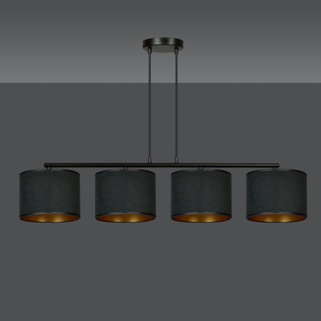 Hilde 4 pendant lamp – black – photo 4