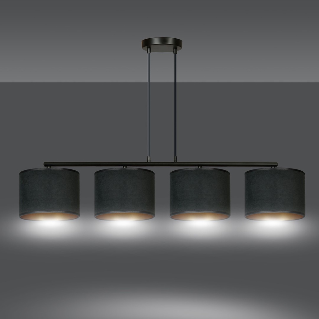 Hilde 4 pendant lamp – black – photo 5