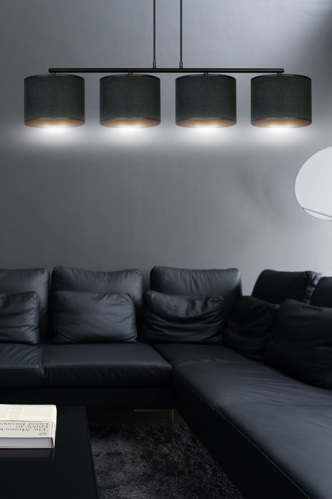 Hilde 4 pendant lamp – black – photo 9