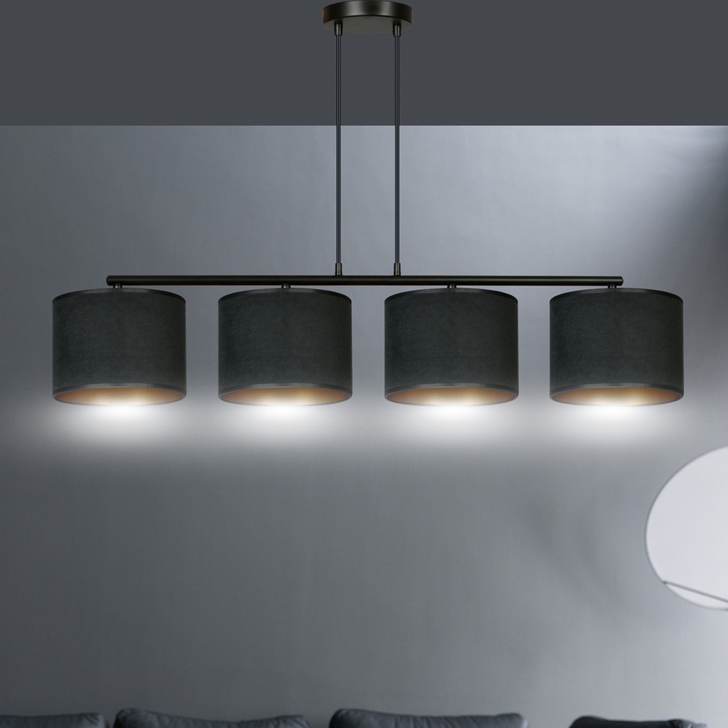 Hilde 4 pendant lamp – black – photo 10