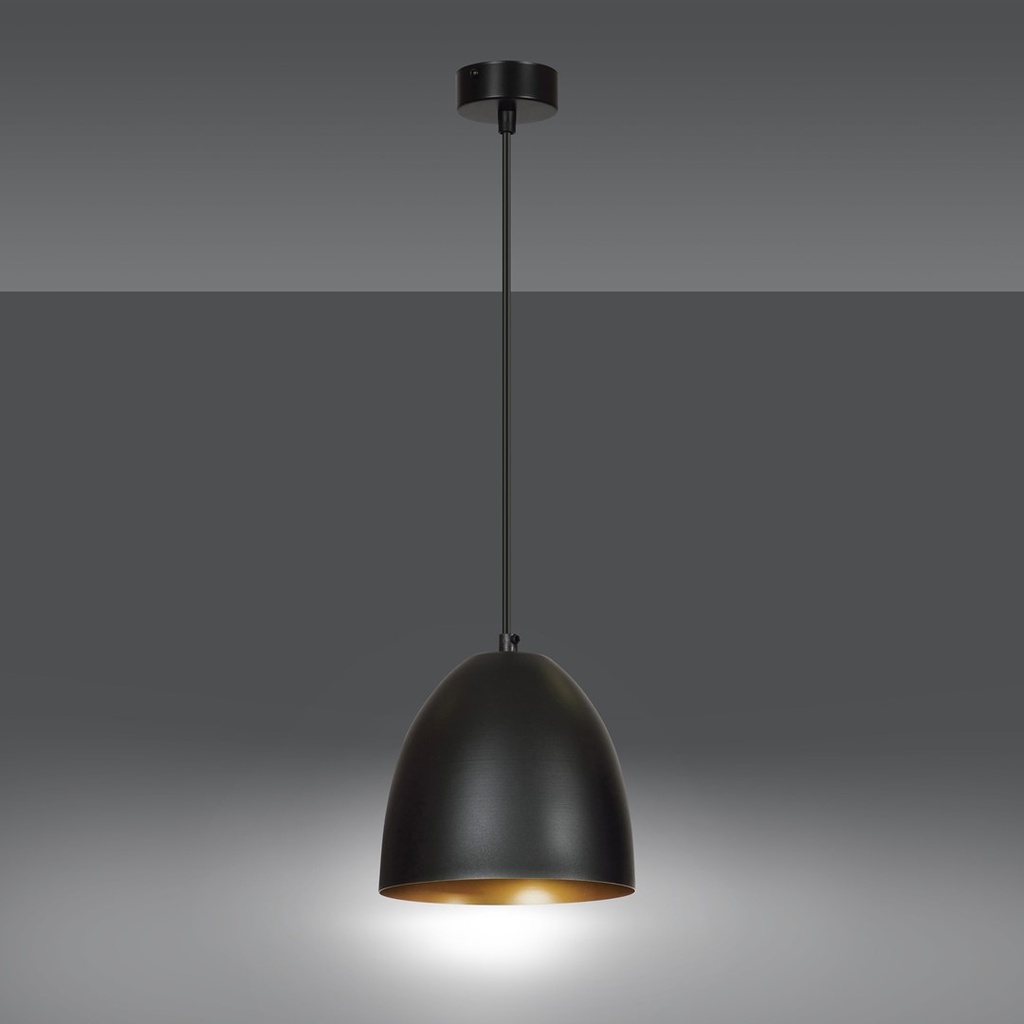 Lenox 1 pendant lamp – black gold – photo 3