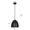 Lenox 1 pendant lamp – black gold – photo 6