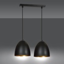 Lampe suspendue Lenox 2 – noir doré – photo 3