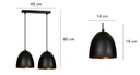 Lampe suspendue Lenox 2 – noir doré – photo 5