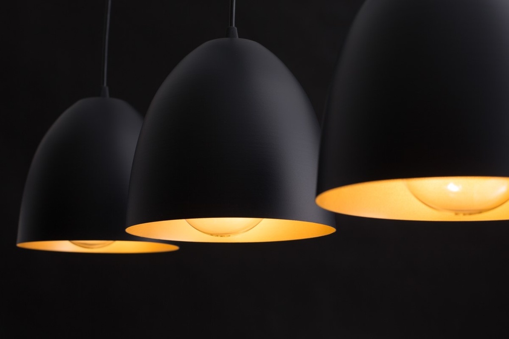 Lampe suspendue Lenox 3 – noir doré – photo 3