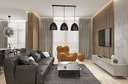 Lampe suspendue Lenox 3 – noir doré – photo 4