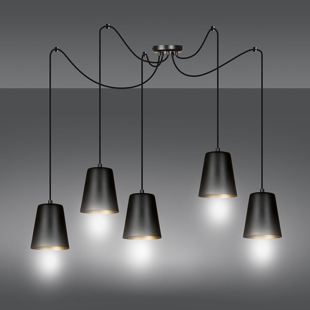 Link 5 pendant lamp – black gold – photo 3
