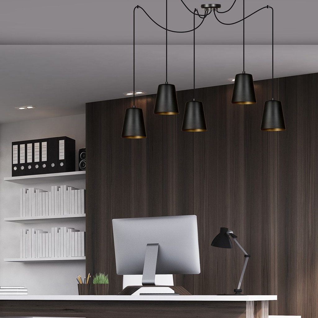 Link 5 pendant lamp – black gold – photo 4