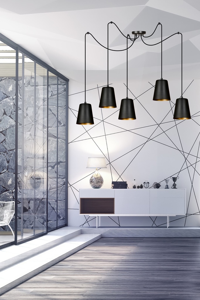 Link 5 pendant lamp – black gold – photo 5
