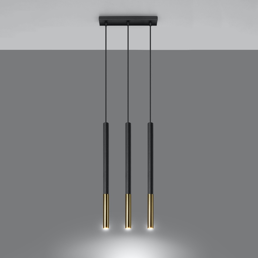 MOZAICA 3L pendant lamp – black/gold – photo 4