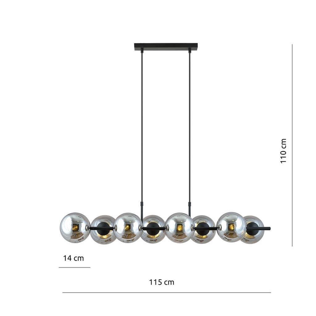 Rory 8 pendant lamp – graphite – photo 12