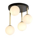 Dolce 4 ceiling lamp – black/opal – photo 3