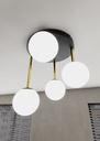 Dolce 4 ceiling lamp – black/opal – photo 6