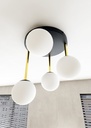 Dolce 4 ceiling lamp – black/opal – photo 7