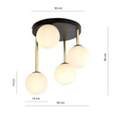 Dolce 4 ceiling lamp – black/opal – photo 8