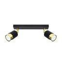 NERO 2 ceiling light – black/gold – photo 2