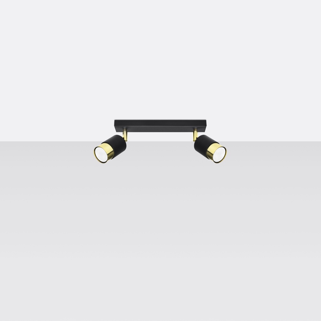 NERO 2 ceiling light – black/gold – photo 3