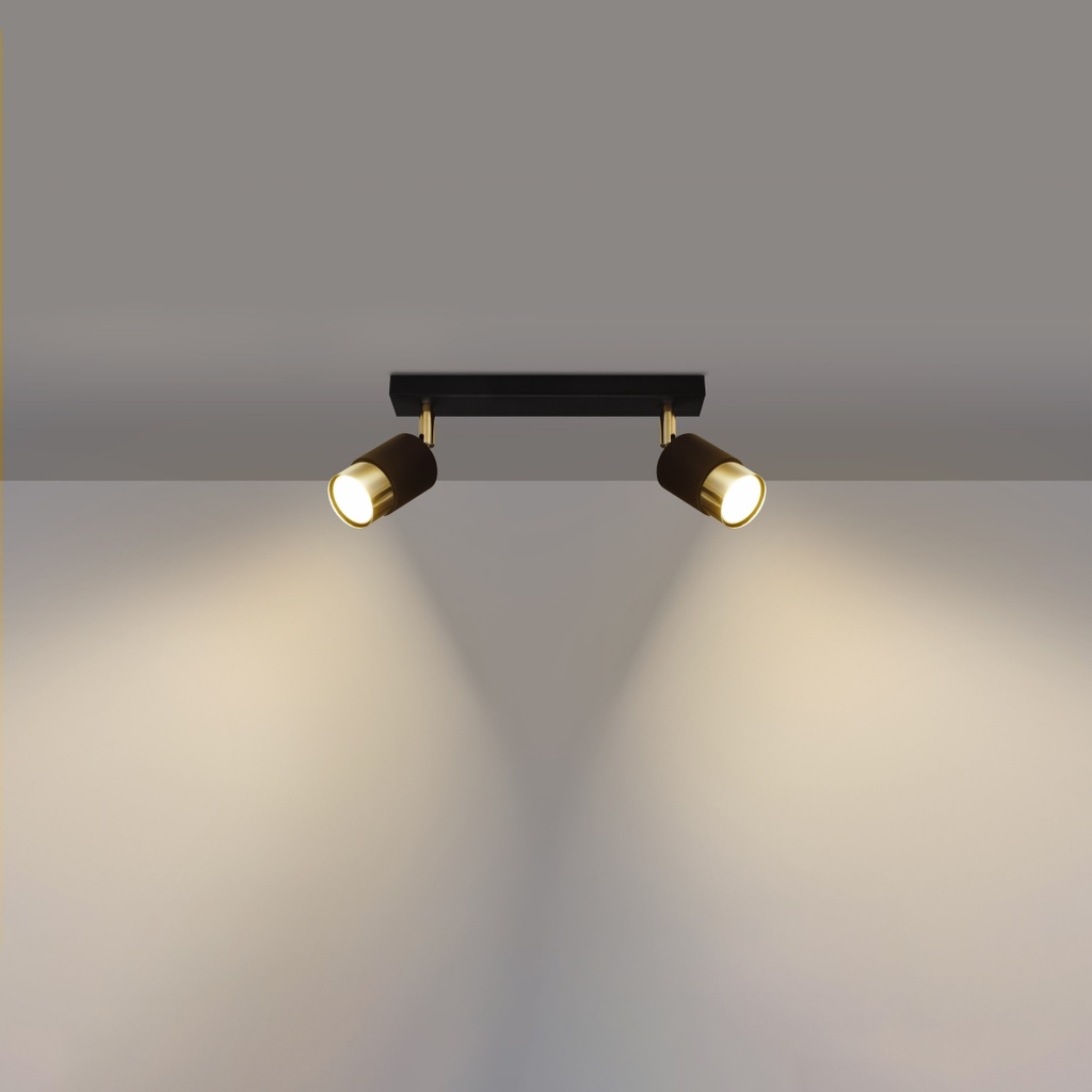 NERO 2 ceiling light – black/gold – photo 4