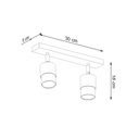 NERO 2 ceiling light – black/gold – photo 5