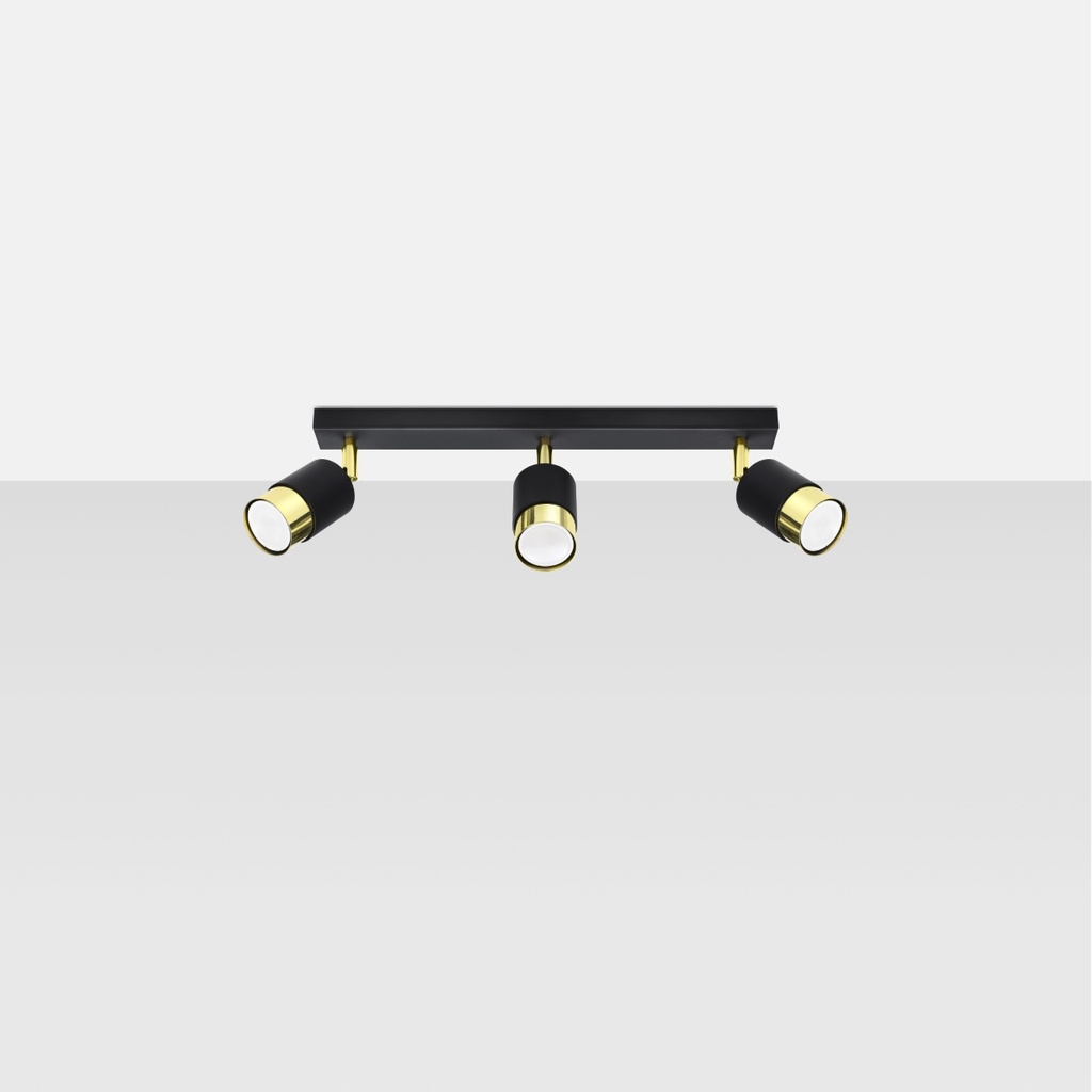 NERO 3 ceiling light – black/gold – photo 3