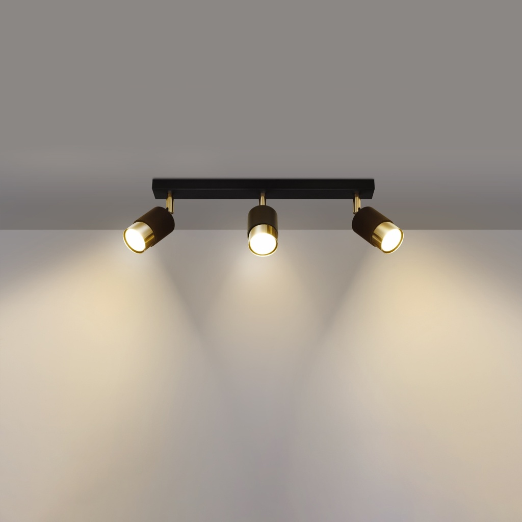 NERO 3 ceiling light – black/gold – photo 4