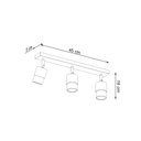NERO 3 ceiling light – black/gold – photo 5
