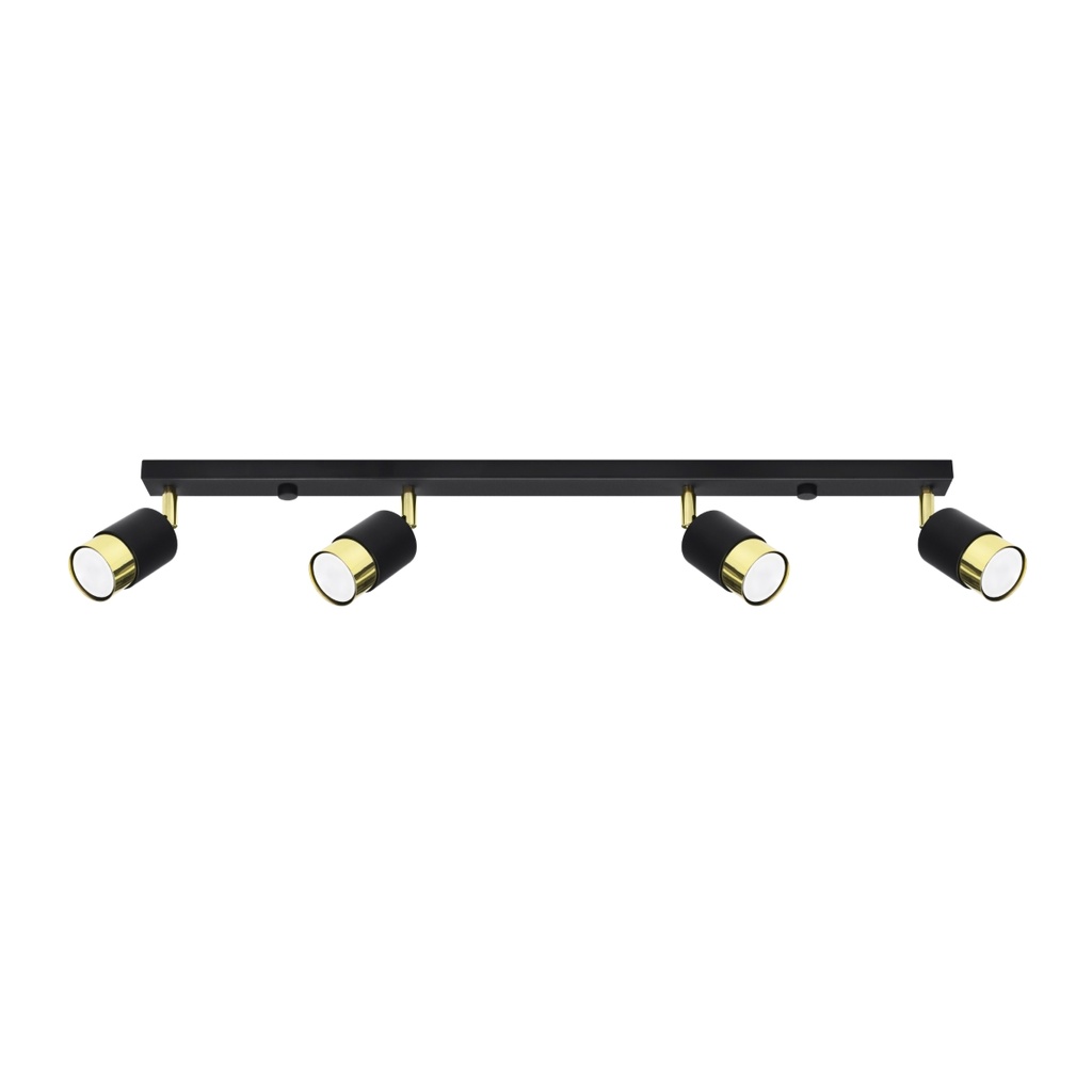 NERO 4 ceiling light – black/gold – photo 2