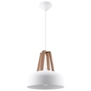 CASCO pendant lamp – white/natural wood – photo 2